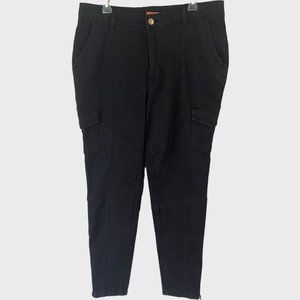 ModCloth The Portland Skinny Utility Cargo Pants Women's Size 1X Black Ankle-Zip